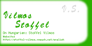 vilmos stoffel business card